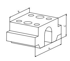 Falci de rezerva pentru menghine in 5 axe (stanga), 72x55x33.5mm