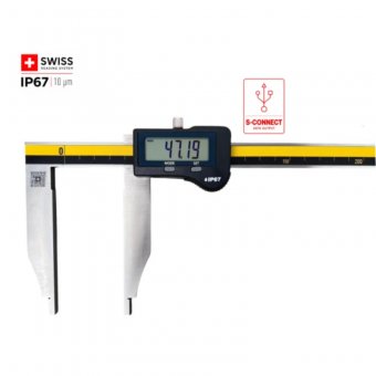 Șubler digital SwissMet cu Fălci Lungi (Long Jaw) IP67