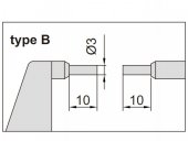 Micrometru digital pentru masurare caneluri, varf 10x3mm, 125-150mm
