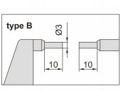 Micrometru digital pentru masurare caneluri, varf 10x3mm, 150-175mm