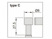 Micrometru digital pentru tuburi tip C, 0-25mm