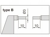 Micrometru mecanic pentru masurarea canelurilor, varf 10x3mm, 100-125mm