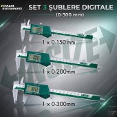 Set 3 buc. Sublere digitale 0-300 (certificate inspectie incluse) Insize