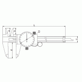 Subler mecanic cu ceas analogic 0-150 mm